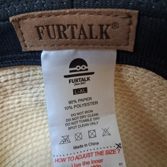 FURTALK Chic Tan Sun Hat with Navy Band - Picture 2 of 14